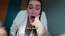 Busty stepmom worships step son's big cock