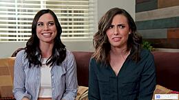 Lesbian experience between milfed brunette and hot mom