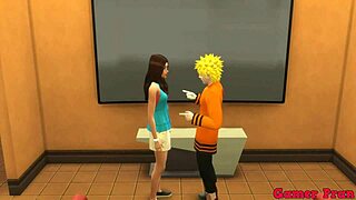 Caught cheating husband and married woman in Japanese anime porn video