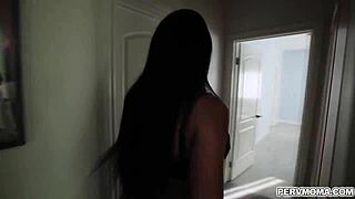 Latina bends over, letting STEPSON FUCK her WET TIGHT PUSSY DOGGYSTYLE