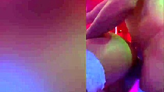 Publicized prostitute with big tits in California live porn show