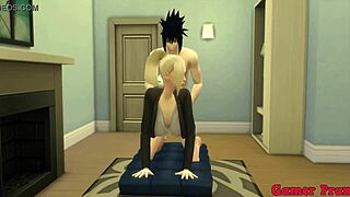 Sasuke fucks Ino hard in the ass because Sakura hates anal, and Sakura almost catches them in this Naruto hentai episode 90.