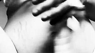 Horny pregnant MILF teases with her big tits