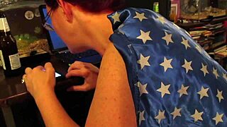 busty wife gives a sloppy blowjob to her mature lover