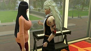 obito seduces hinata right next to naruto in this hentai episode