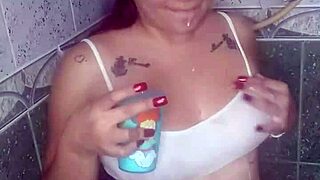 my sexy colombian cousin is alone at home masturbating like a slut with her petite body.