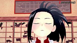 Momo Yaoyorozu gives an amazing blowjob and titjob in this Boku no Hero scene