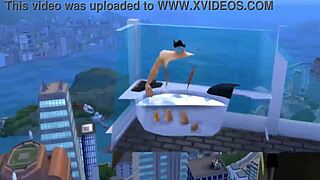 The Great Captain gets fucked by the Marvel Porn Beautiful blonde with a big ass and anal porn addiction