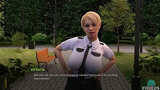 Bound Milf Gives Public Blowjob in Park