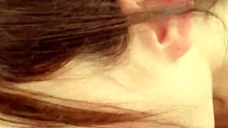A pregnant pornstar’s blowjob and anal sex recorded by POV video