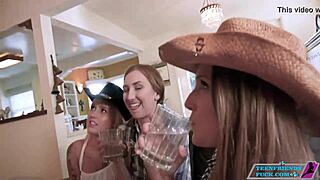 Wild group sex with Ashley Lane, Layla Love and Gracie Green