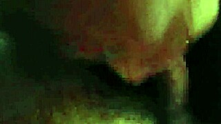 Asian mature MILF gives deep blowjob to erection