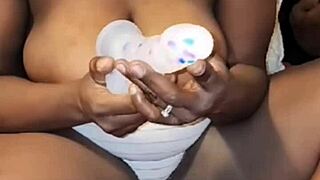 THIS amateur video of big tits mature Yuki Senpai uses toys to pleasure two holes at once