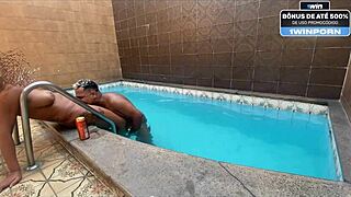 is that little pussy ready for lover's stick on stairs?