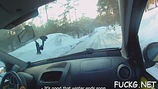 does lad spy and score rough blowjob?