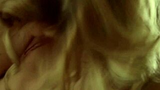 Naturally beautiful lesbian girlfriends passionately kiss and use dildo on each other's pussy