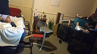 Slut intensely rides dildo then gets pounded in ass doggystyle