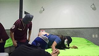 Cuckold husband brings his wife to the hotel and I fuck her like a whore in front of his eyes!