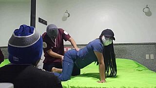 Cuckold husband brings his wife to the hotel and I fuck her like a whore in front of his eyes!