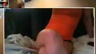 Shy horny milf moans in lingerie webcam cum session