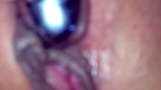 He fingers and fists his wife's wet pussy, then cleans her cum.