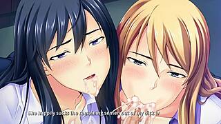 Mommy Sensei Demands Intense Threesome Blowjob In Horny Homework