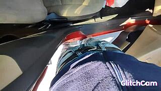 No hands while driving, gives hand job in a parking lot