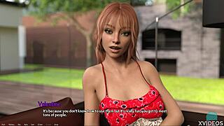 the entrepreneur strips down to her sexy thin panties in this roleplay.