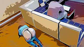 joven esposa engaña a su marido en cartoon hentai