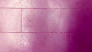 This French milf shows off her curves live in the shower