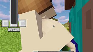 Jenny's first Minecraft sexmod video sees Mommy Ellie get naughty
