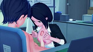 can you handle this asian milf's tits at work? she begs for a creampie 😈