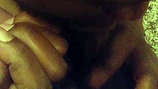 The cock is sucked from nasty bitch