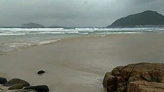 i suck manuh cortez on the beach in rain