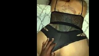 Using big black cock, amateur couple indulges in steamy sex