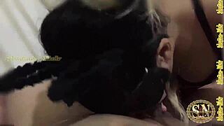 Mom and stepbrother fuck in the kitchen