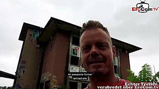 German mommy gets picked up and fucked in the outdoors