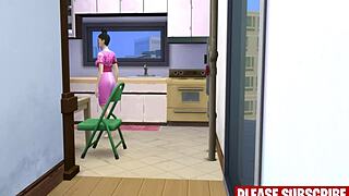 Step Son's Intense Fucking of Japanese Mom on Bed