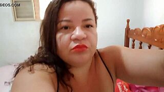 Radiant woman cares for her body playfully