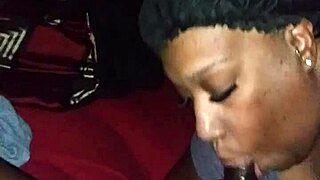 bbw milf enjoys sloppy top with big black cock at night