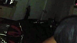 bbw milf enjoys sloppy top with big black cock at night