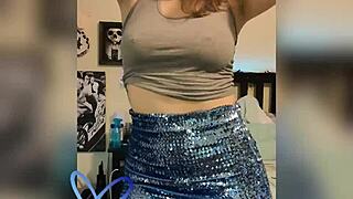 twerking and masturbation tease milf mature in skirt
