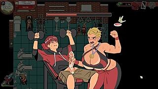 Femdom Handjob in Spooky Milk Life Hentai at Gym