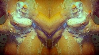 Milf Admires Her Ass in Mirror Shower