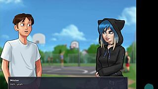 hot asian teacher in summertime saga wants to see your dick in pov masturbation scene