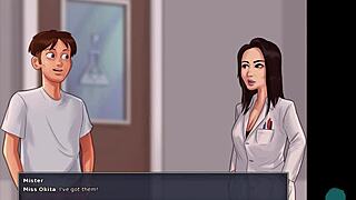 hot asian teacher in summertime saga wants to see your dick in pov masturbation scene