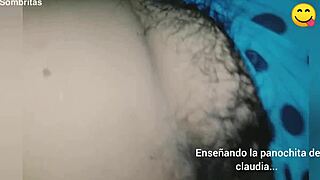 Bare Pussy Claudia D hairy wife fucking stockings and no panties
