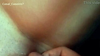 Playing with my wife's wet shaved pussy through masturbation and fingering at home