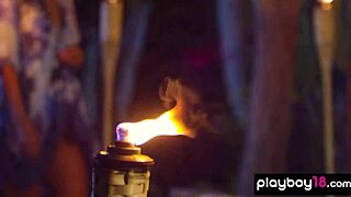 Busty milf daniella smith does nude yoga with sexy teen outdoors