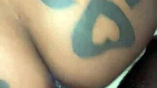 Msseductive takes big black cock doggystyle, her curvy ass and big clit on display